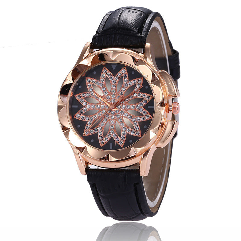 Velmora Aurelia – Damen Kristall Blumen Uhr