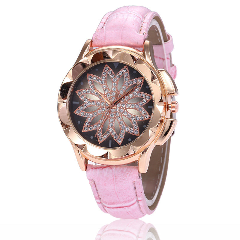 Velmora Aurelia – Damen Kristall Blumen Uhr