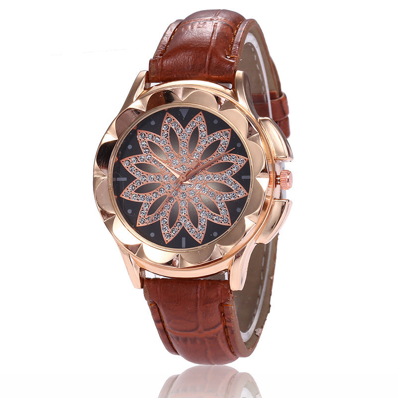 Velmora Aurelia – Damen Kristall Blumen Uhr