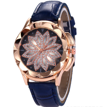 Velmora Aurelia – Damen Kristall Blumen Uhr