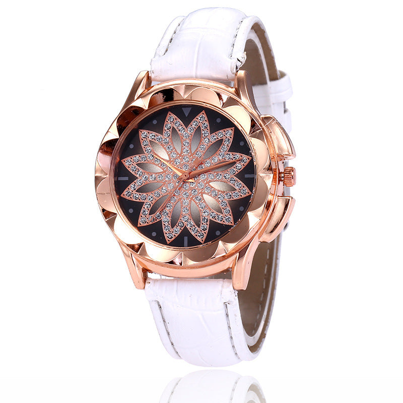 Velmora Aurelia – Damen Kristall Blumen Uhr