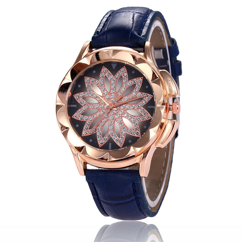 Velmora Aurelia – Damen Kristall Blumen Uhr